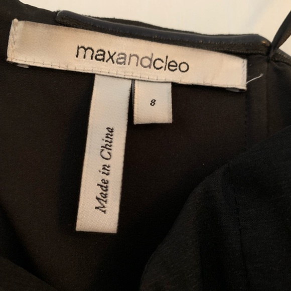 Max & Cleo Black Rosette Sweetheart Neckline Party Holiday Dress - Picture 5 of 15